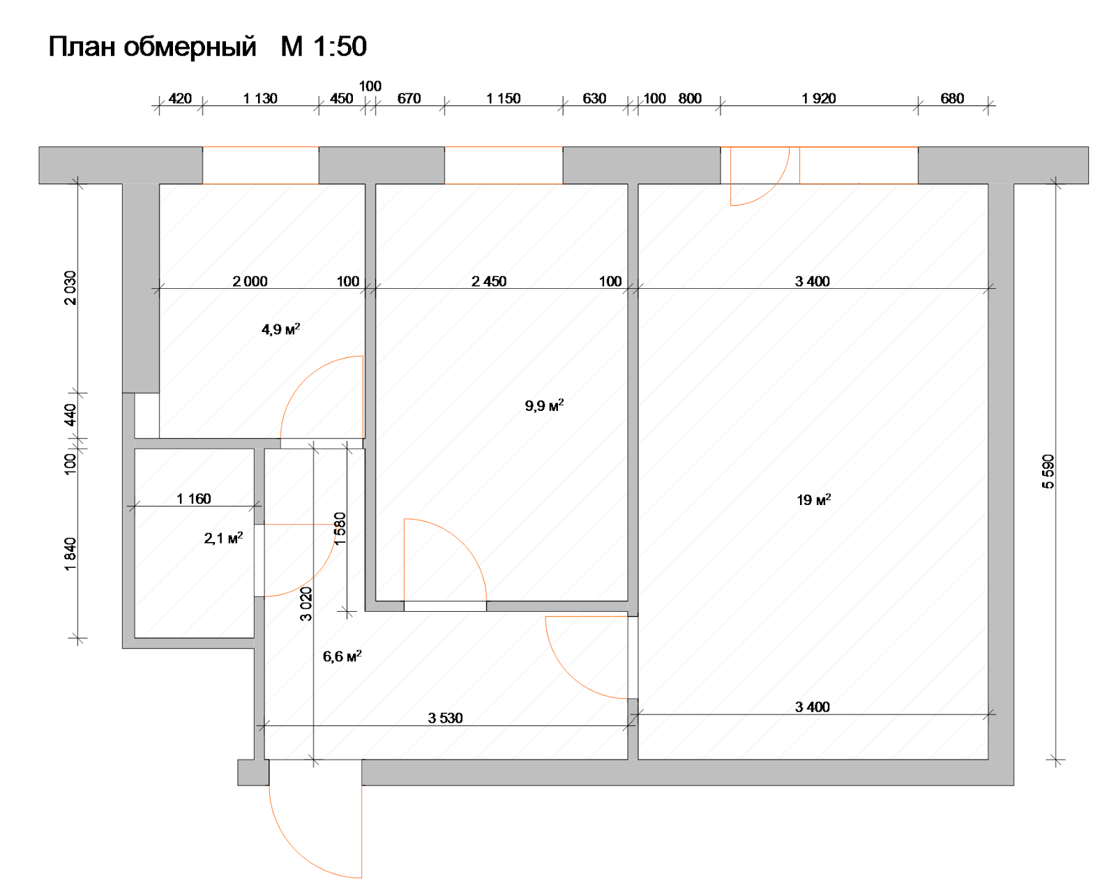 план квартиры улучшенной планировки 2 комнаты