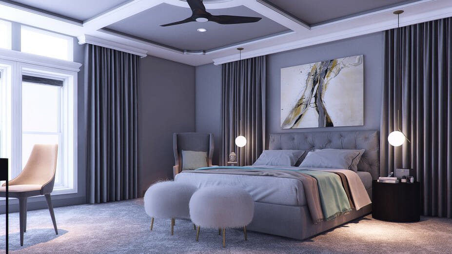 bedroom color combinations grey