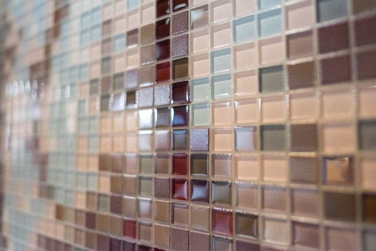 Bathroom Tile design from 0 Glasspoint Krzemien ready made mosaic pattern