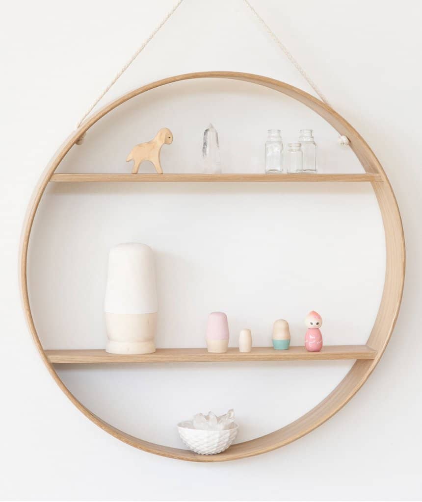 Oak Circle Shelf by Bride and Wolfe