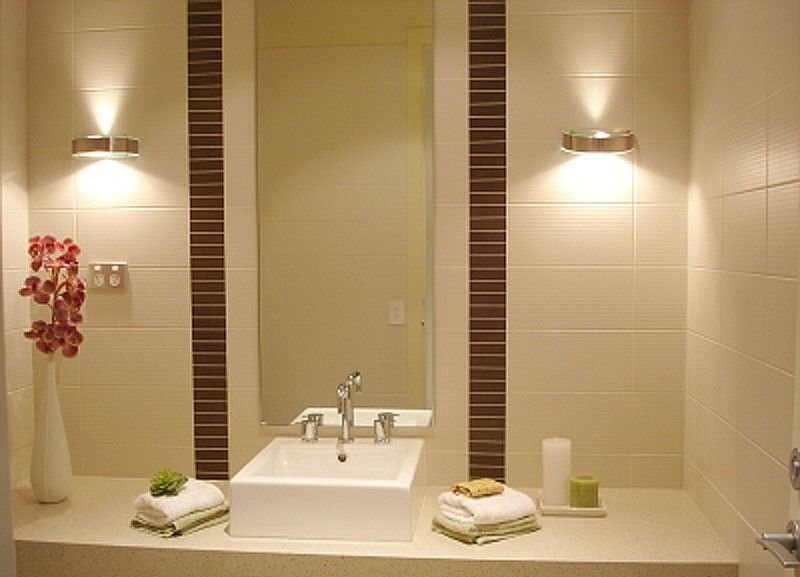 Настенные светильники в ванной комнате