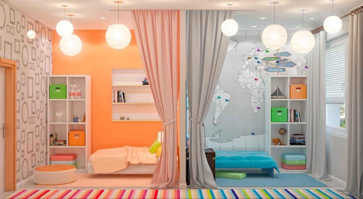 детская комната для разнополых детей
