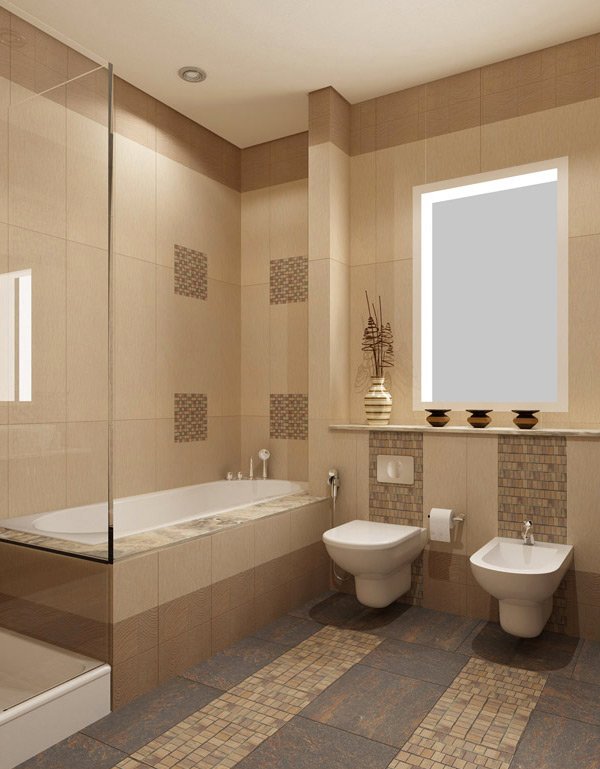 Beige Bathroom Design