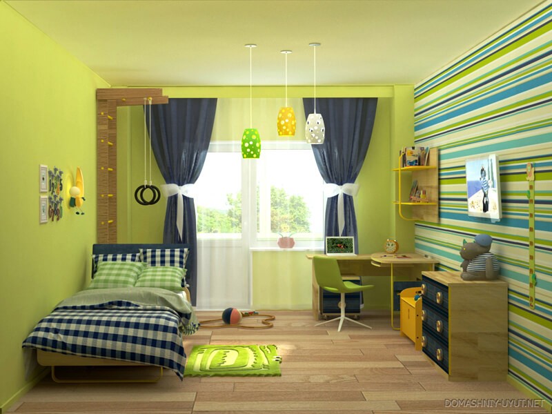 Натяжной сатиновый потолок для детской комнаты