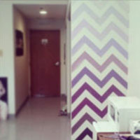 Chevron dorm wall