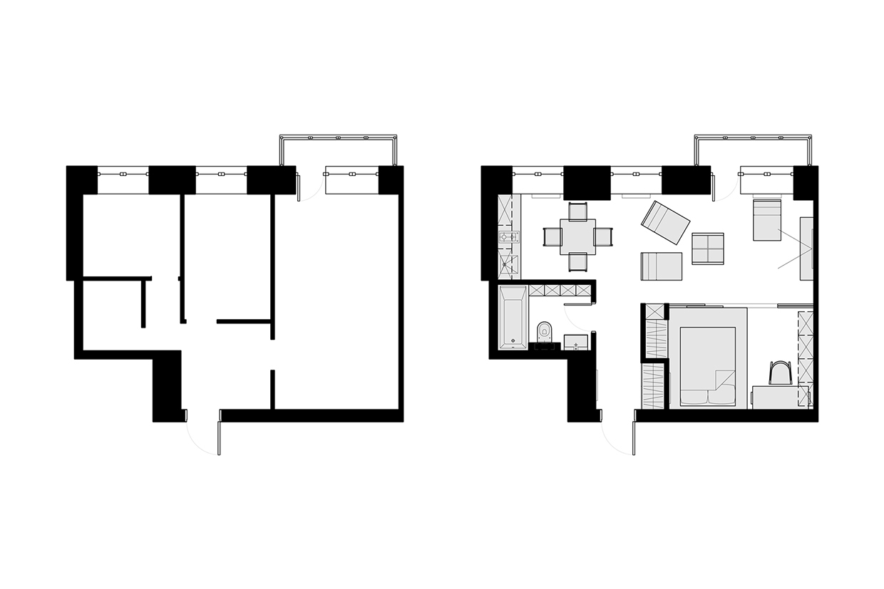 Планировка маленькой квартиры-студии - фото 2