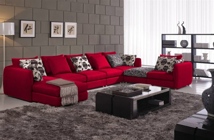 Красный диван с чем сочетать