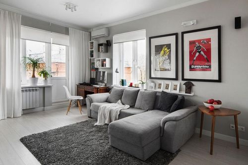 Гостиная в серых тонах: дизайн и фото, яркие акценты и светлые цвета, оттенки для стен зала, сочетание мебели