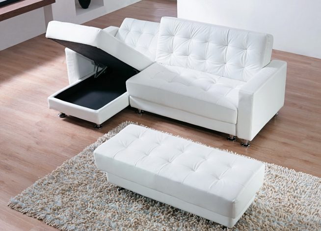 Модульный угловой диван с бельевым ящиком