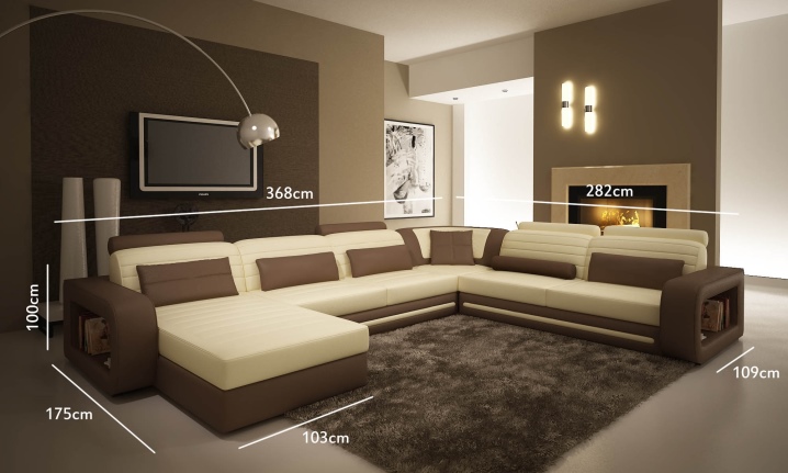 Размеры угловых диванов 