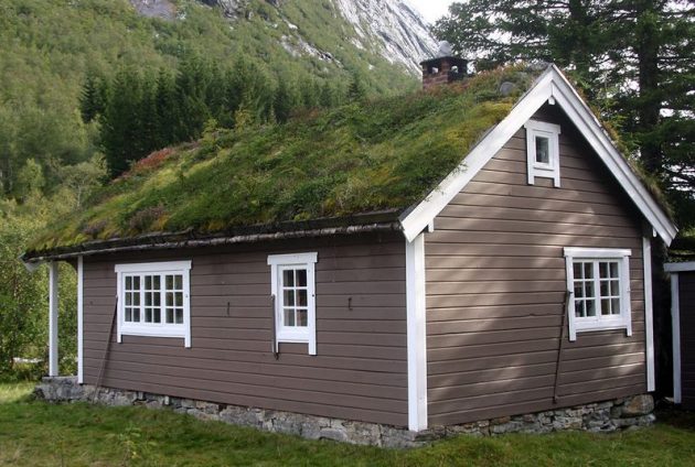 крыша дома в норвежском стиле