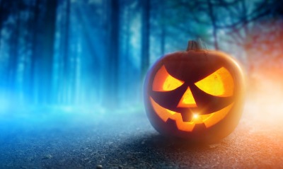 halloween тыква лес свечение