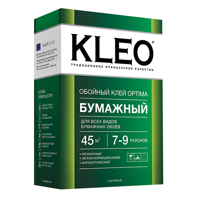 Обойный клей KLEO Optima Line Premium Бумажный